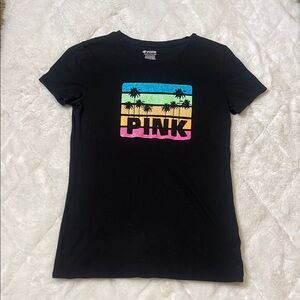 PINK Victoria's Secret Black  T-Shirt XS